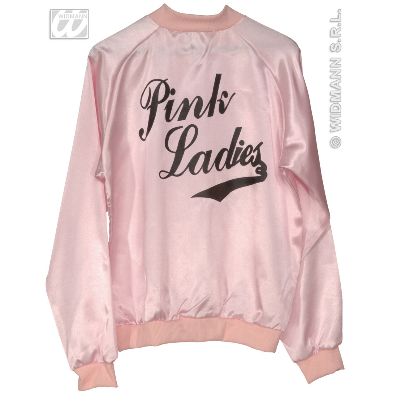 Op deze afbeelding zie je een Kostuums, van het merk Widmann. Dames Jasje Satijn Pink Lady Vrouw
