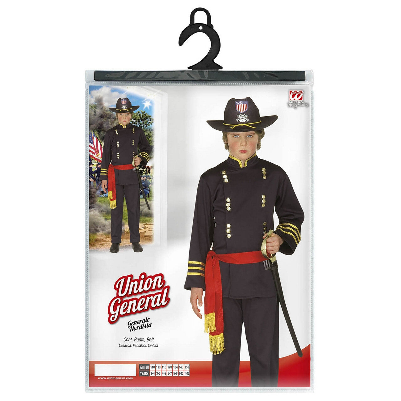 Op deze afbeelding zie je een Kostuums, van het merk Widmann. Generaal Kind Cavalerie Kostuum Jongen