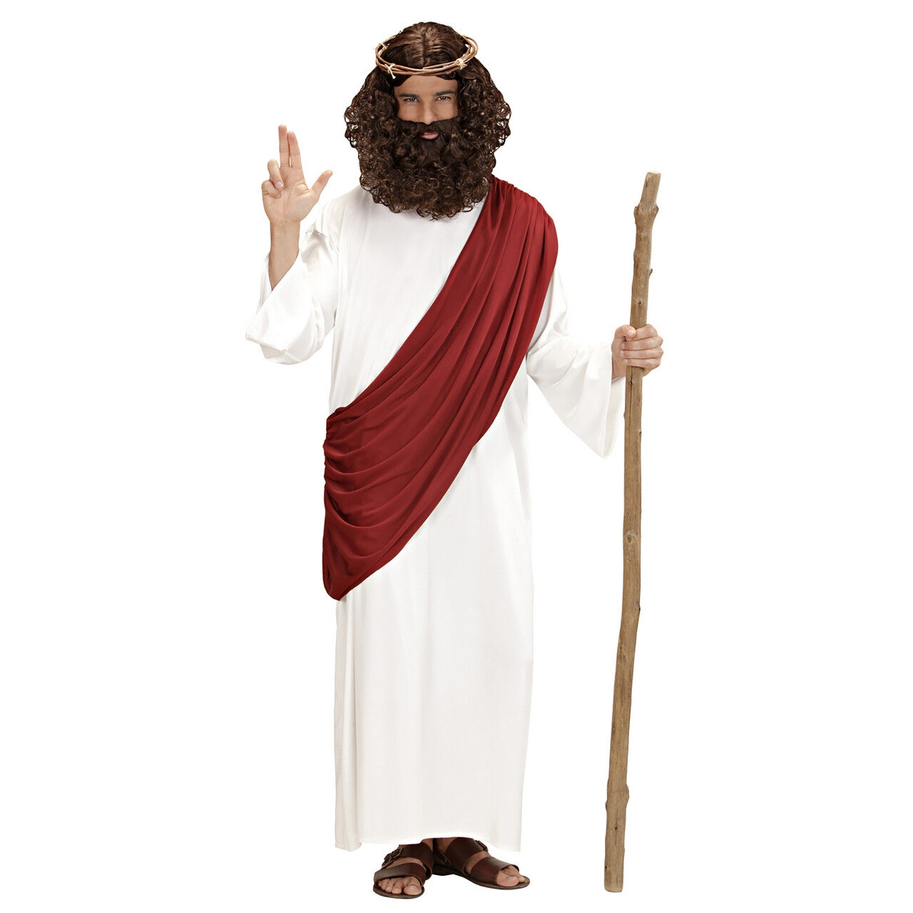 Op deze afbeelding zie je een Kostuums, van het merk Widmann. Messias Jezus Kostuum Man