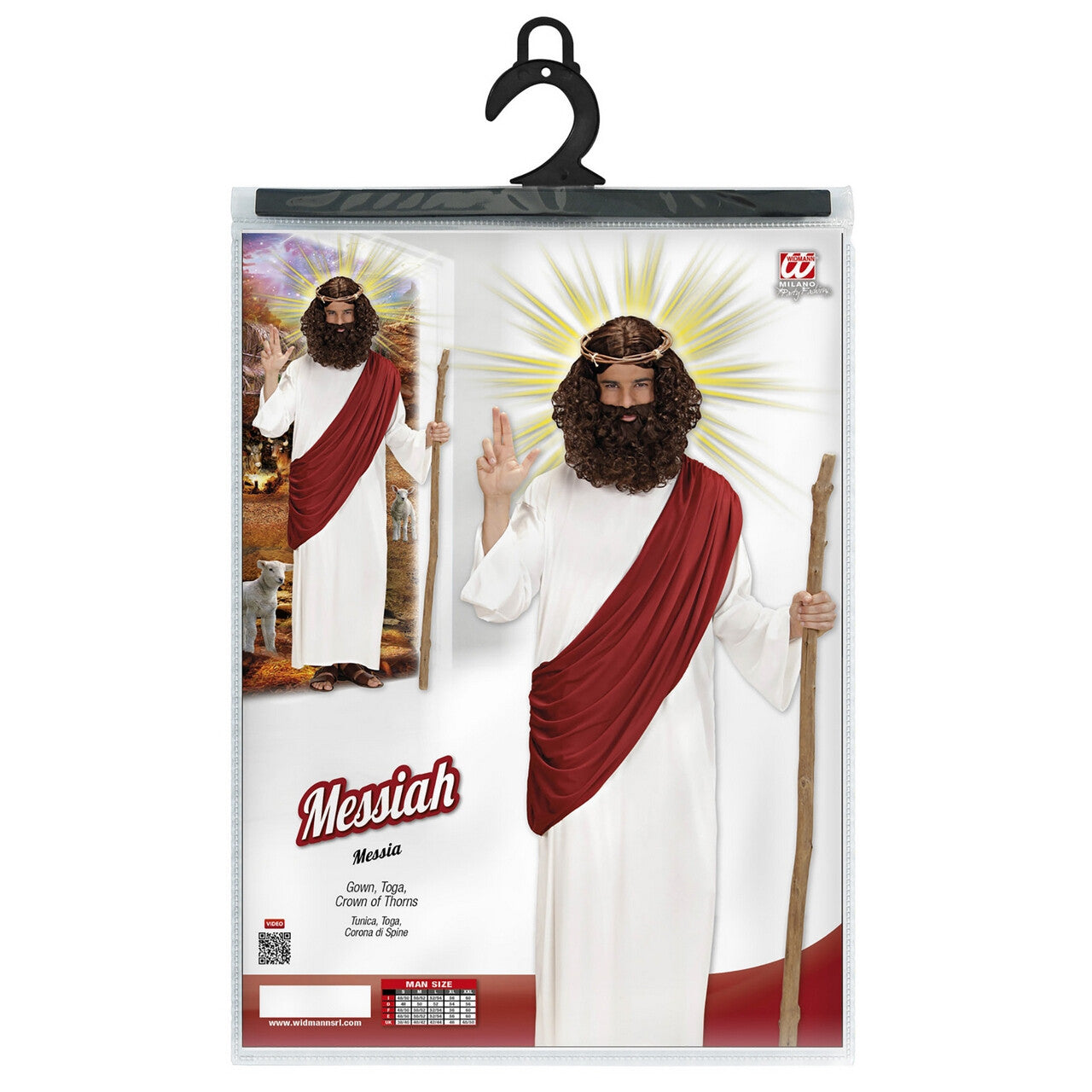 Op deze afbeelding zie je een Kostuums, van het merk Widmann. Messias Jezus Kostuum Man