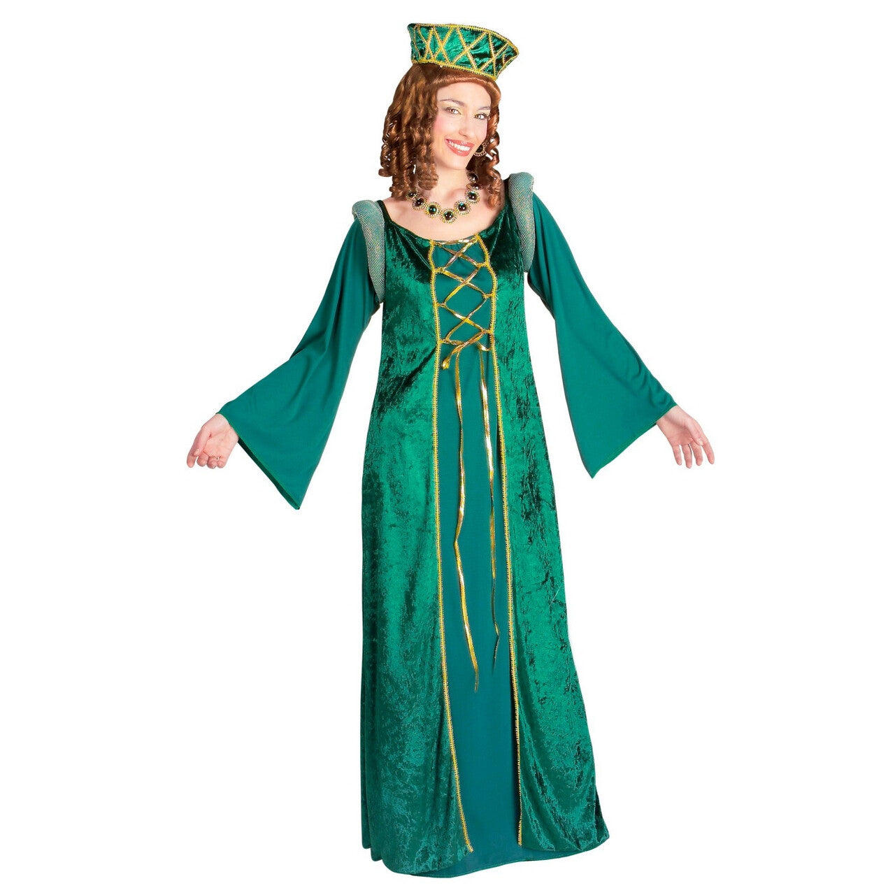 Op deze afbeelding zie je een Kostuums, van het merk Widmann. Kasteelvrouwe Lady Eleonora Kostuum
