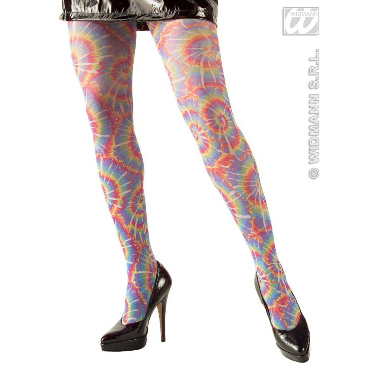 Op deze afbeelding zie je een Accessoires, van het merk Widmann. Panty, Psychedelisch