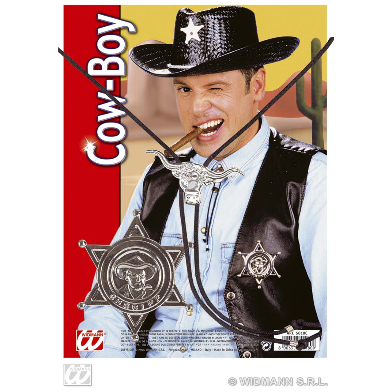 Op deze afbeelding zie je een Accessoires, van het merk Widmann. Cowboy Set (Veter Met Ster)