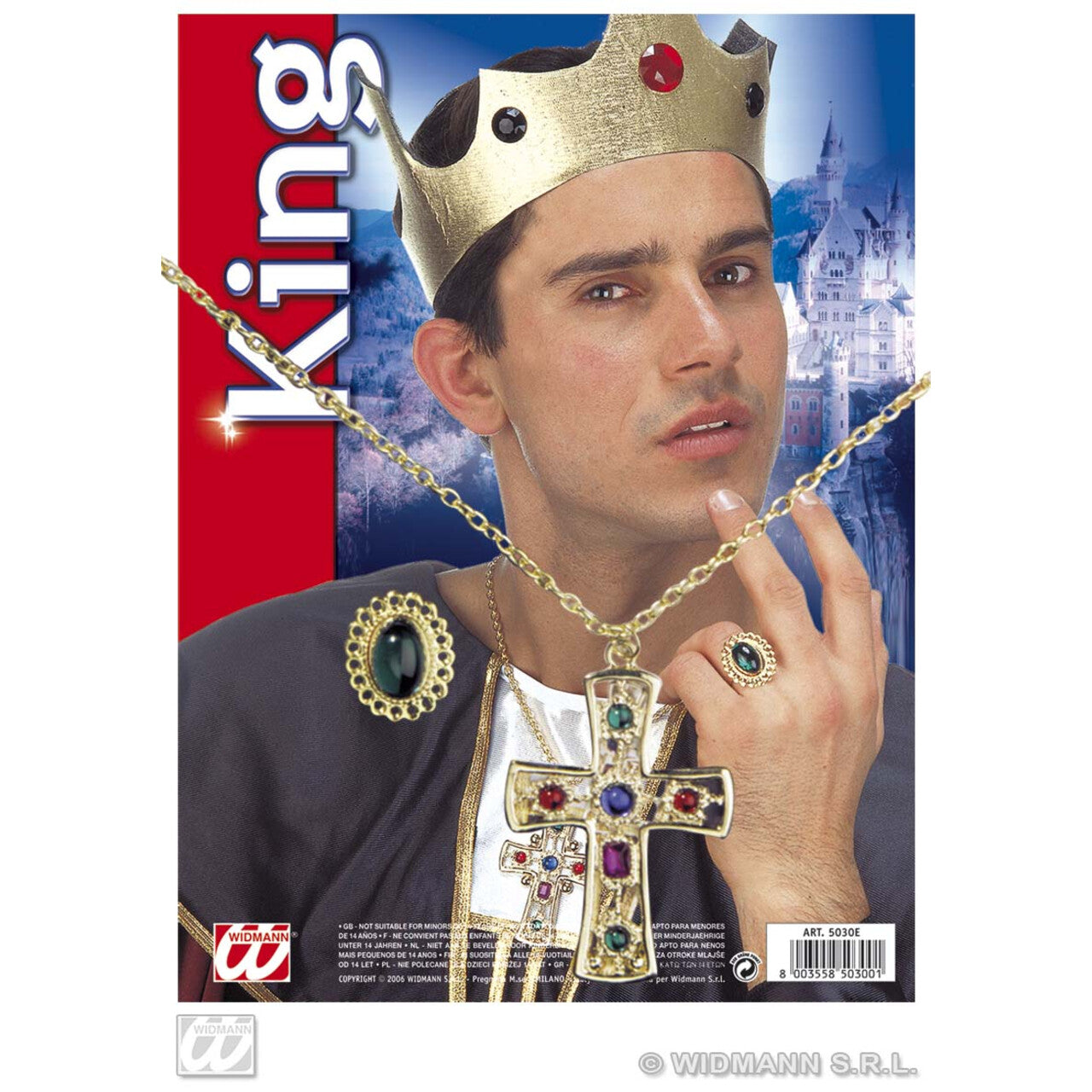 Op deze afbeelding zie je een Accessoires, van het merk Widmann. Middeleeuwse Koning Set