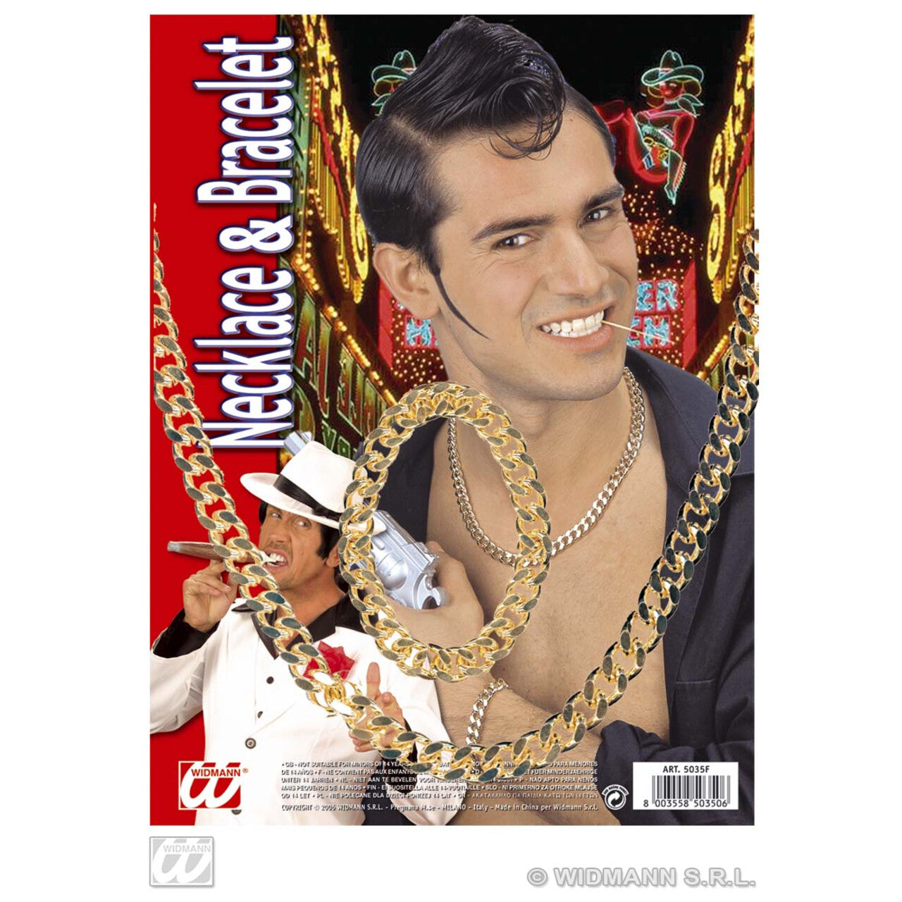 Op deze afbeelding zie je een Accessoires, van het merk Widmann. Rapper Set