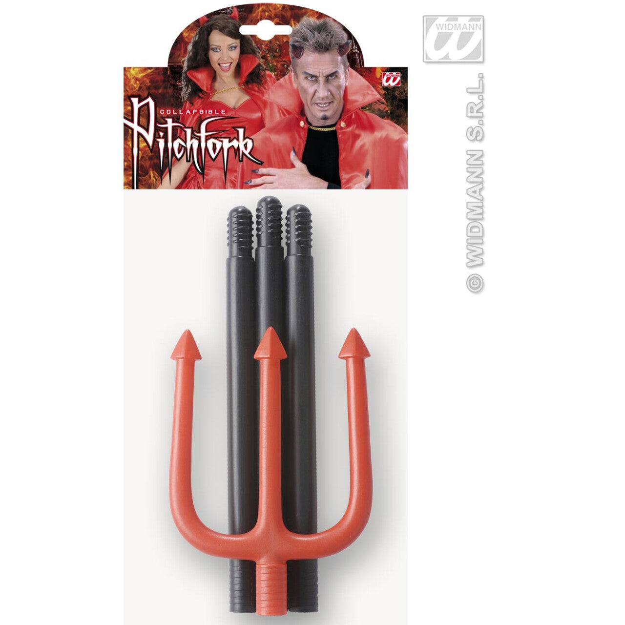 Op deze afbeelding zie je een Accessoires, van het merk Widmann. Opvouwbare 3-Tand 114 Centimeter