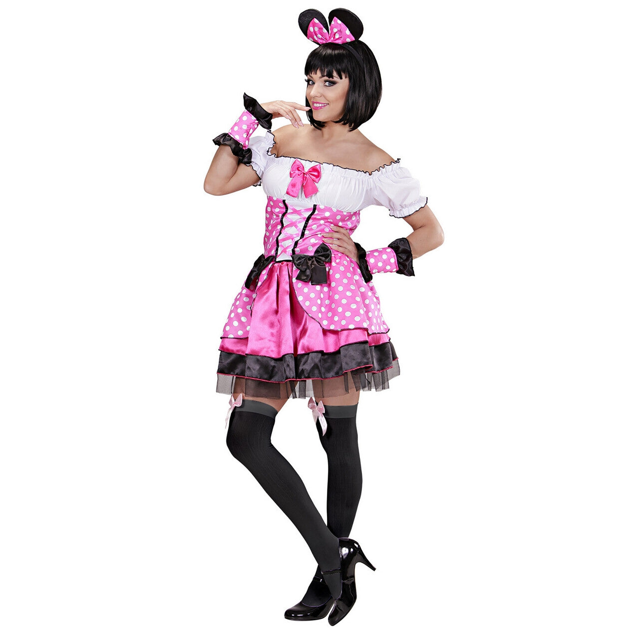 Op deze afbeelding zie je een Kostuums, van het merk Widmann. Ontwapenend Muisje Roze Vrouw Kostuum