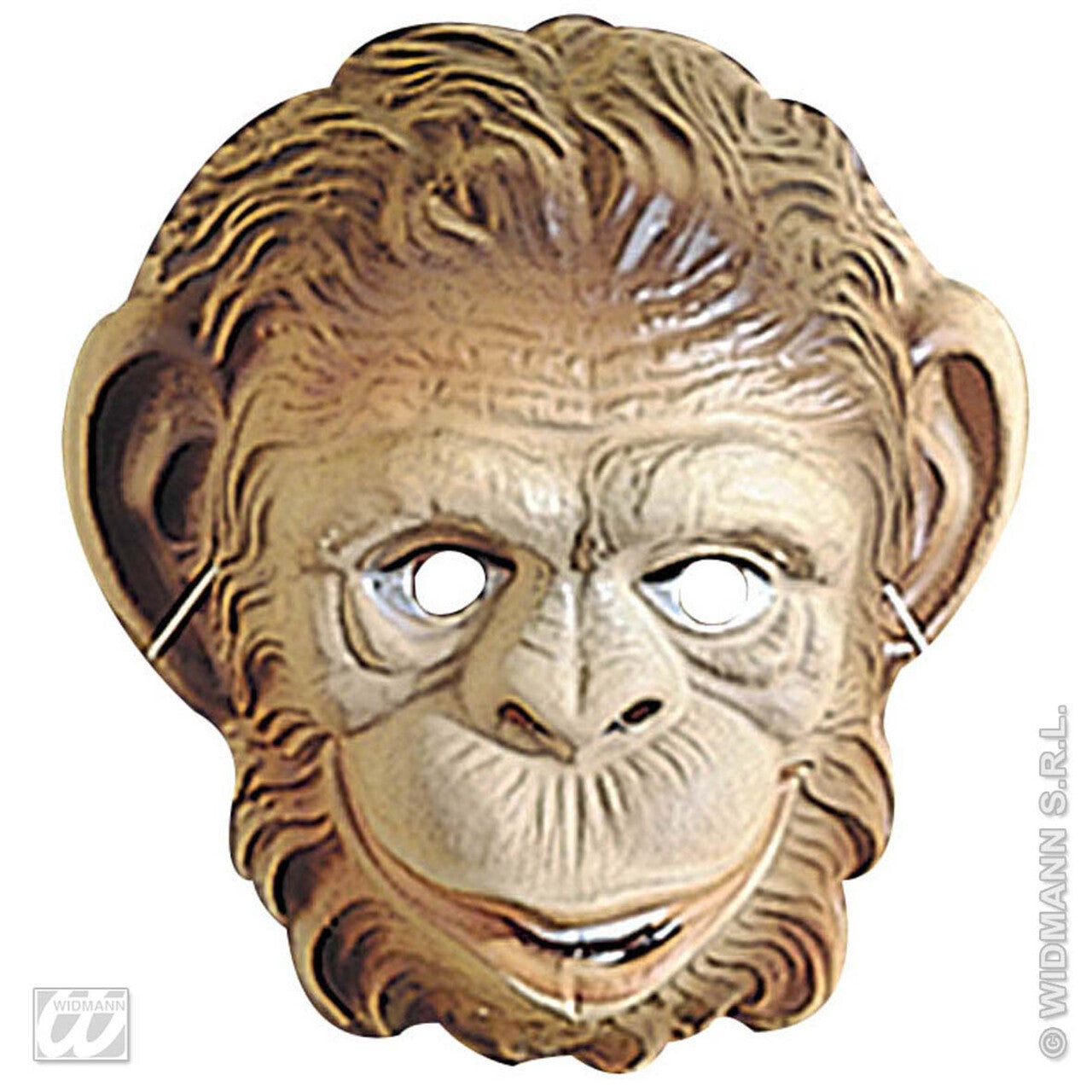 Op deze afbeelding zie je een Accessoires, van het merk Widmann. Plastic Kindermasker Aap