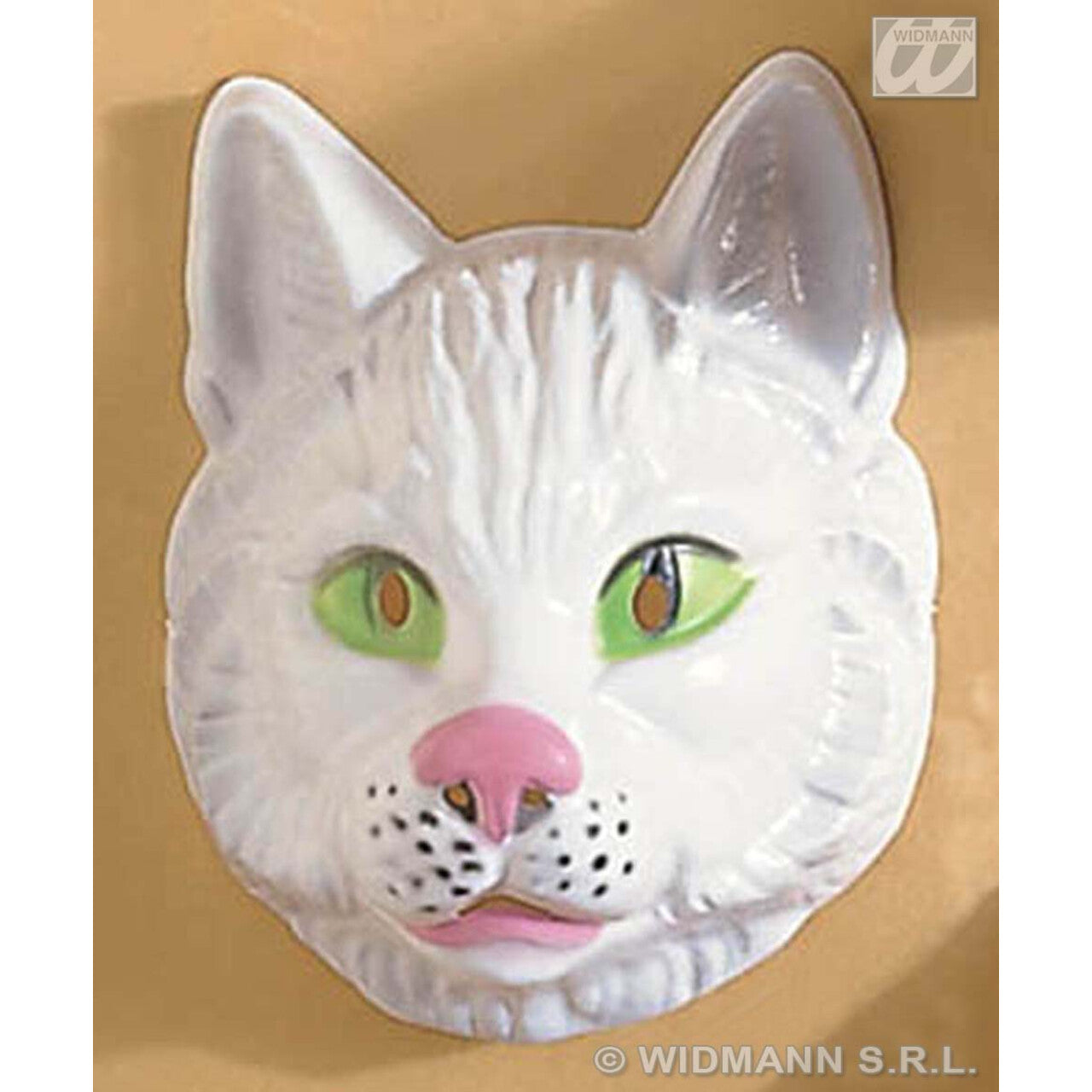 Op deze afbeelding zie je een Accessoires, van het merk Widmann. Plastic Masker, Poes