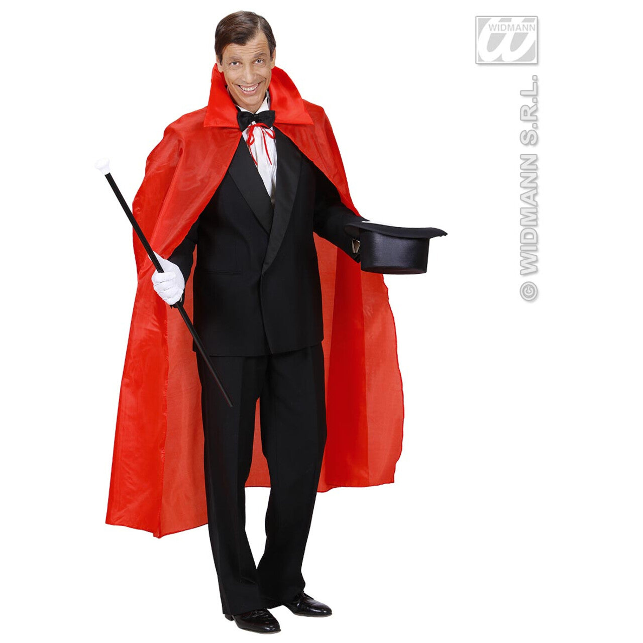 Op deze afbeelding zie je een Accessoires, van het merk Widmann. Rode Cape 130 Centimeter
