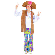 Op deze afbeelding zie je een Kostuums, van het merk Widmann. Hippie Meisje Woodstock Love And Peace Kostuum