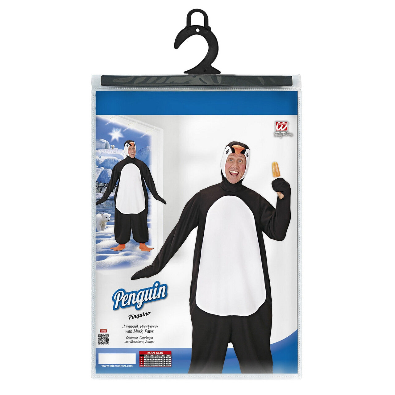 Op deze afbeelding zie je een Kostuums, van het merk Widmann. Waggelende Pinguin Kostuum Man