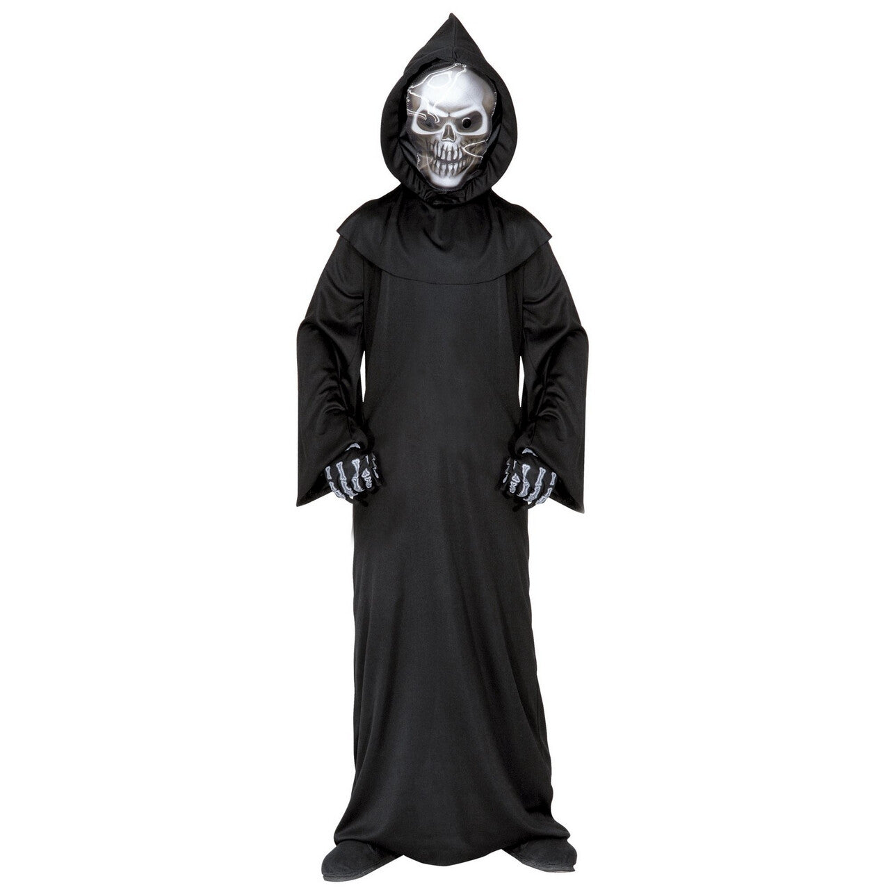 Op deze afbeelding zie je een Kostuums, van het merk Widmann. Grim Reaper, Holographic Vader Tijd Kostuum Jongen