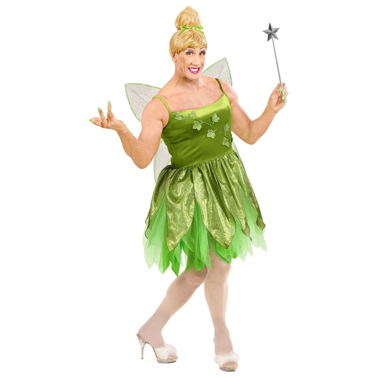 Op deze afbeelding zie je een Kostuums, van het merk Widmann. Mannelijke Bosfee Gay Fairy XL Kostuum