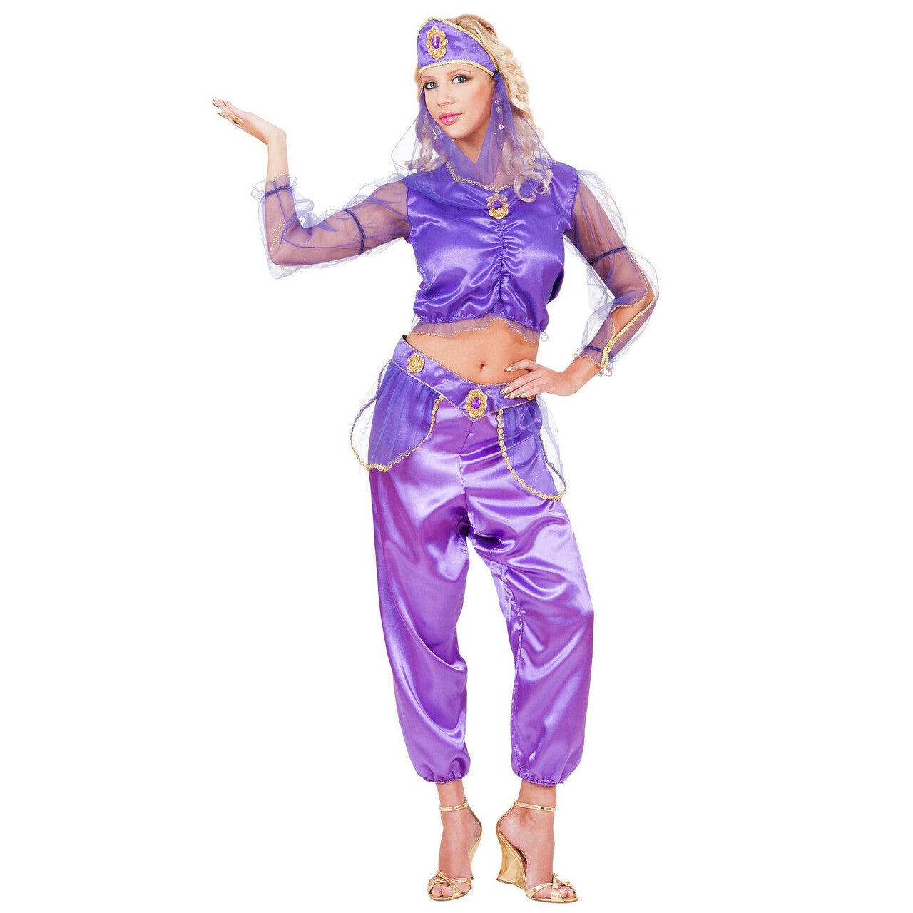Op deze afbeelding zie je een Kostuums, van het merk Widmann. Arabische Prinses Belly Dancer Kostuum Vrouw