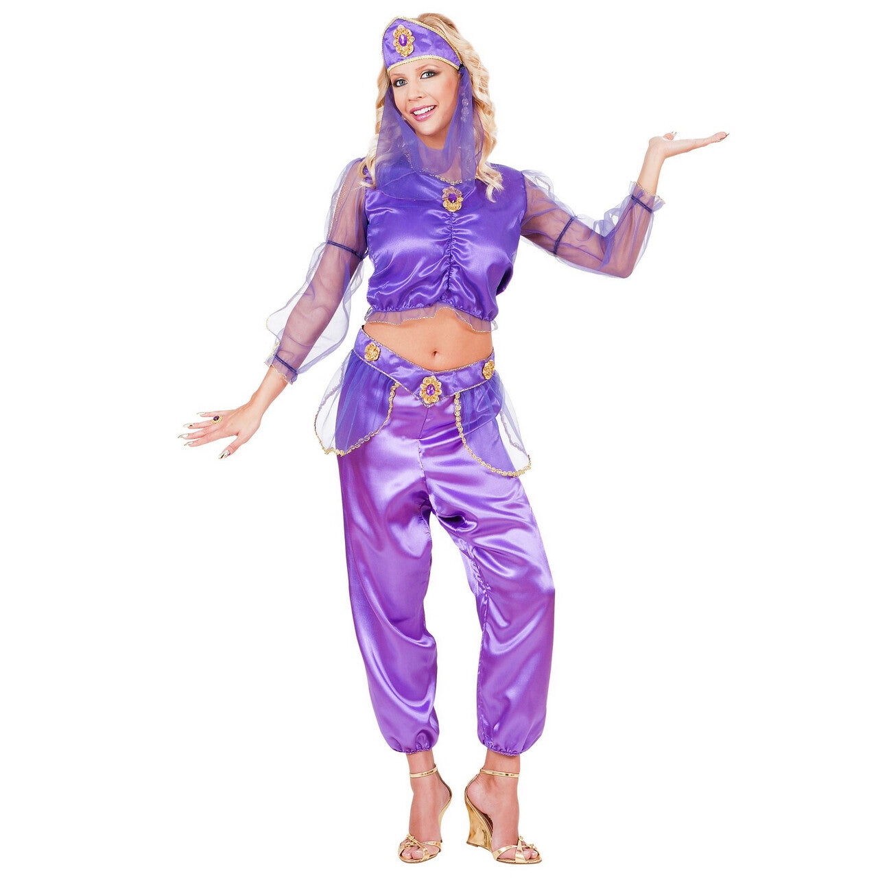 Op deze afbeelding zie je een Kostuums, van het merk Widmann. Arabische Prinses Belly Dancer Kostuum Vrouw
