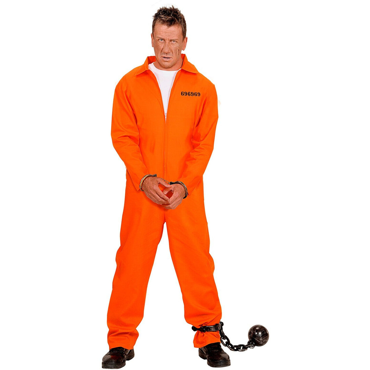 Op deze afbeelding zie je een Kostuums, van het merk Widmann. Gevangene Oranje Kostuum Man