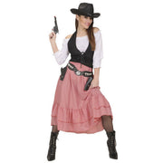 Op deze afbeelding zie je een Kostuums, van het merk Widmann. Western Dame Renegade Kostuum Vrouw