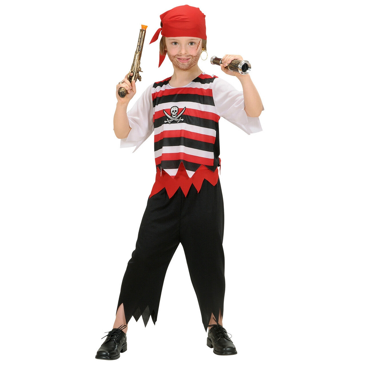 Op deze afbeelding zie je een Kostuums, van het merk Widmann. Piraat Jongen Kapitein Stoppel Kostuum