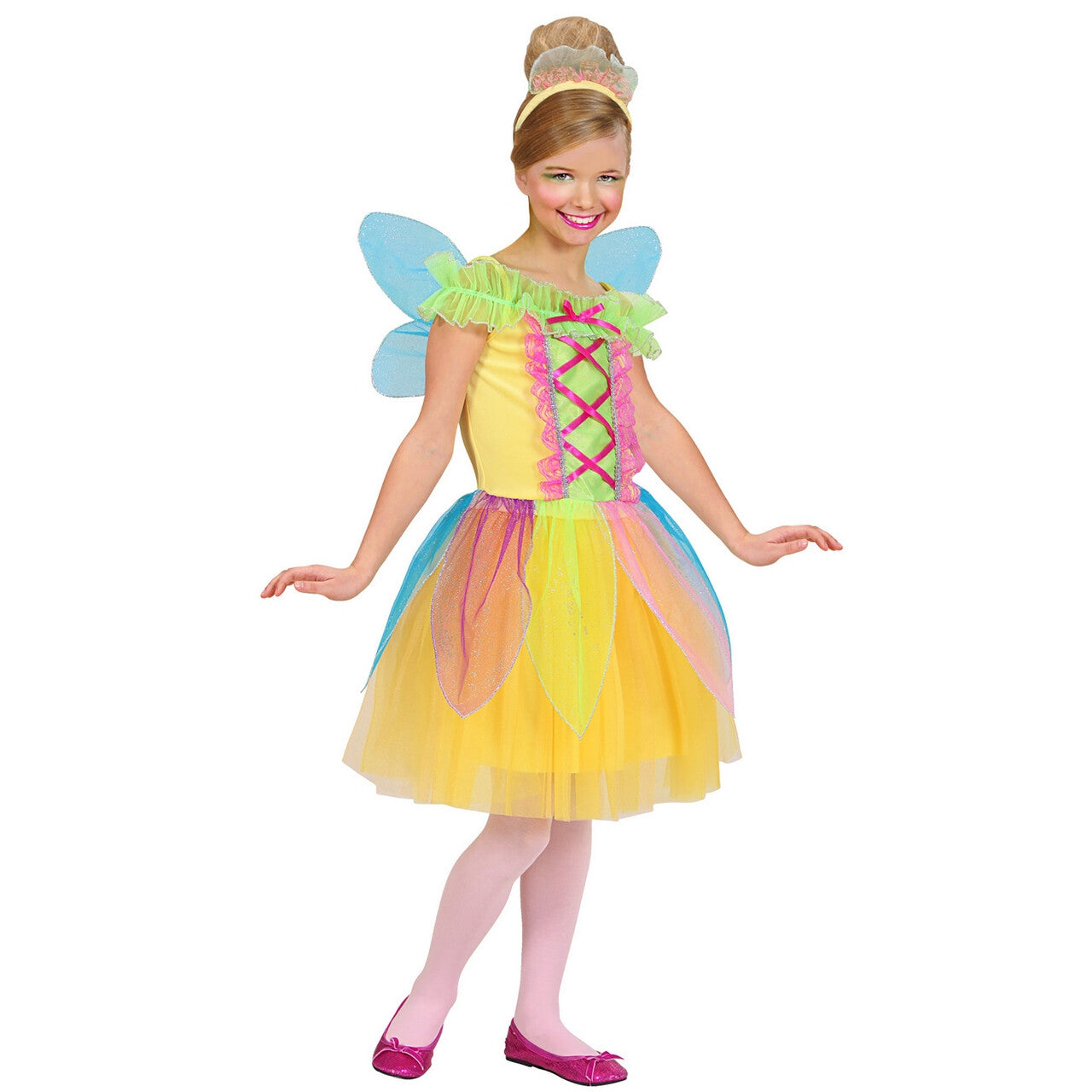 Op deze afbeelding zie je een Kostuums, van het merk Widmann. Multicolour Fee Kleurrijk Kostuum Meisje