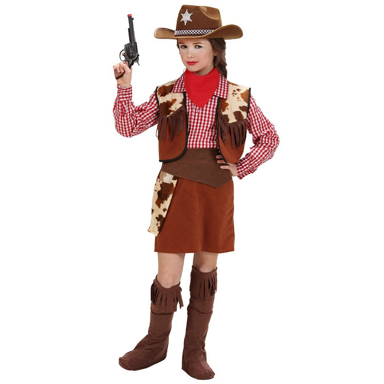 Op deze afbeelding zie je een Kostuums, van het merk Widmann. Cowgirl Kind Renegade Kostuum Meisje