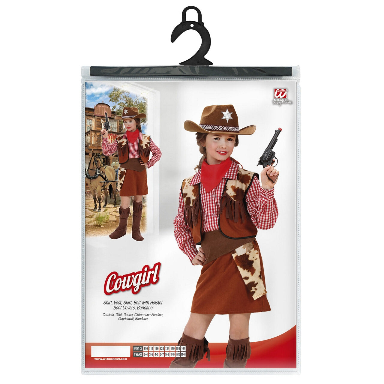 Op deze afbeelding zie je een Kostuums, van het merk Widmann. Cowgirl Kind Renegade Kostuum Meisje