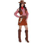 Op deze afbeelding zie je een Kostuums, van het merk Widmann. Cowgirl Luxe Renegade Kostuum Vrouw