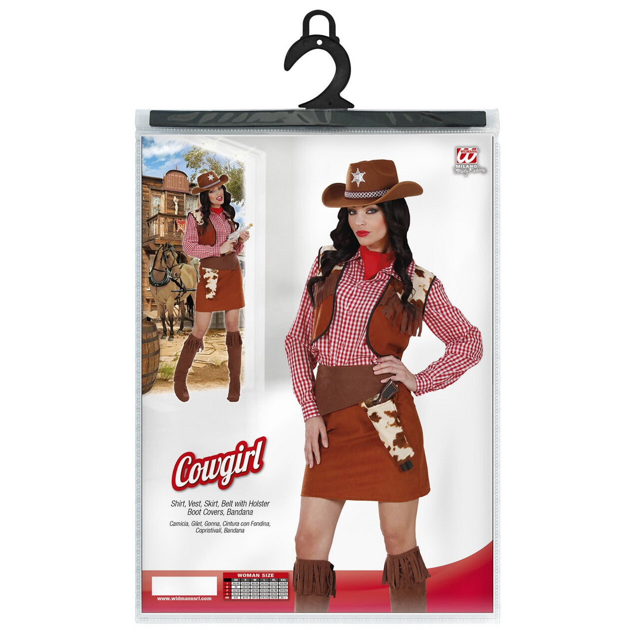 Op deze afbeelding zie je een Kostuums, van het merk Widmann. Cowgirl Luxe Renegade Kostuum Vrouw