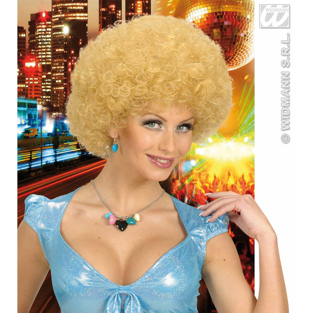 Op deze afbeelding zie je een Accessoires, van het merk Widmann. Pruik, Unisex Blond