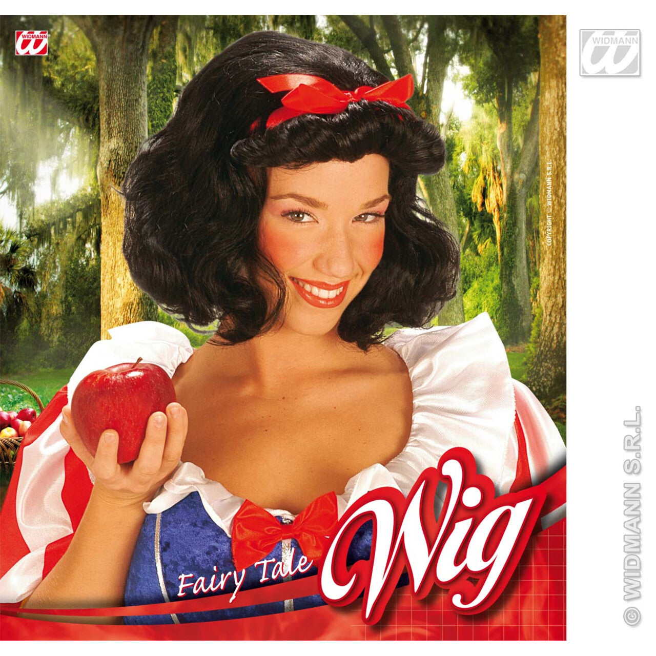 Op deze afbeelding zie je een Accessoires, van het merk Widmann. Pruik, Bianca Met Lint