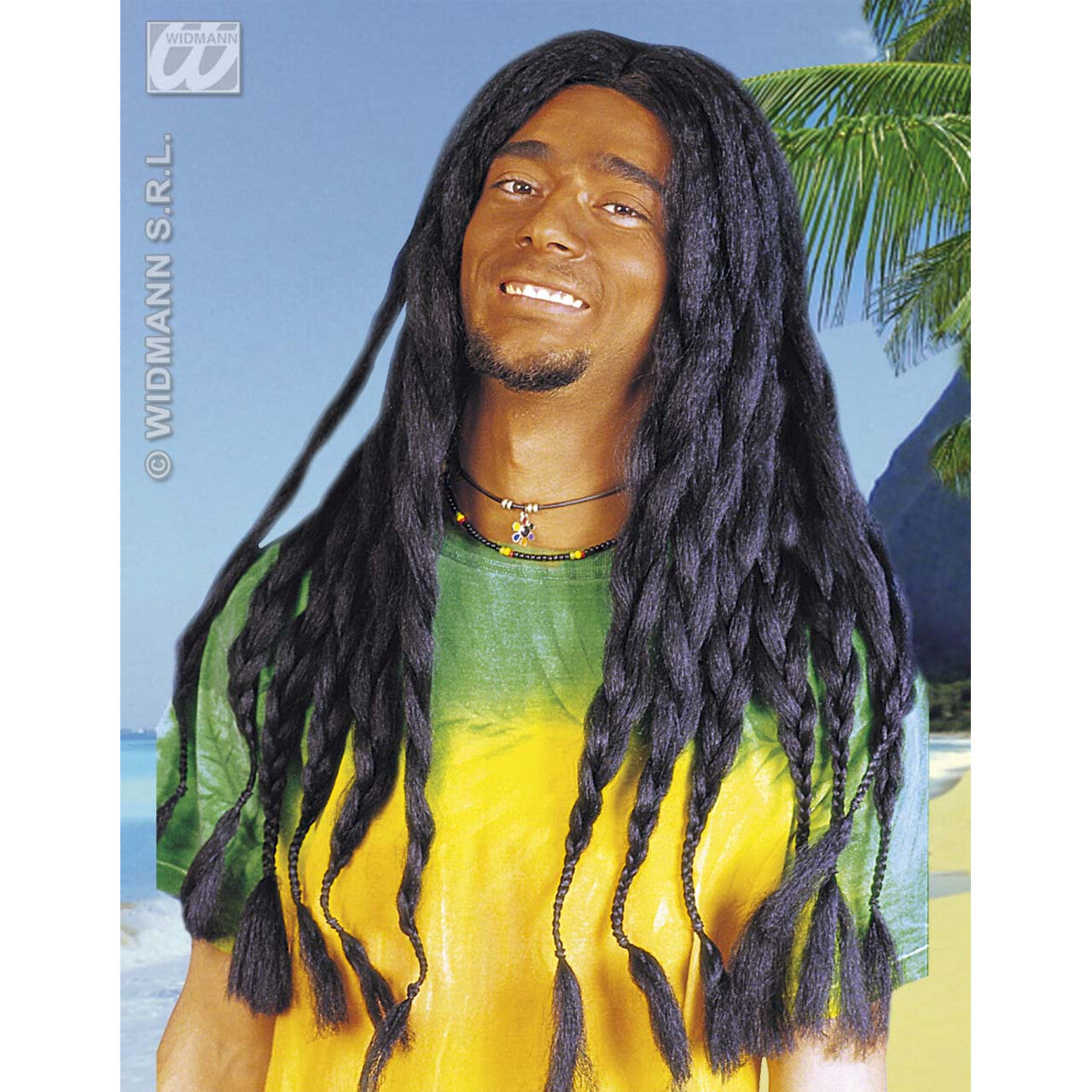 Op deze afbeelding zie je een Accessoires, van het merk Widmann. Pruik, Rasta
