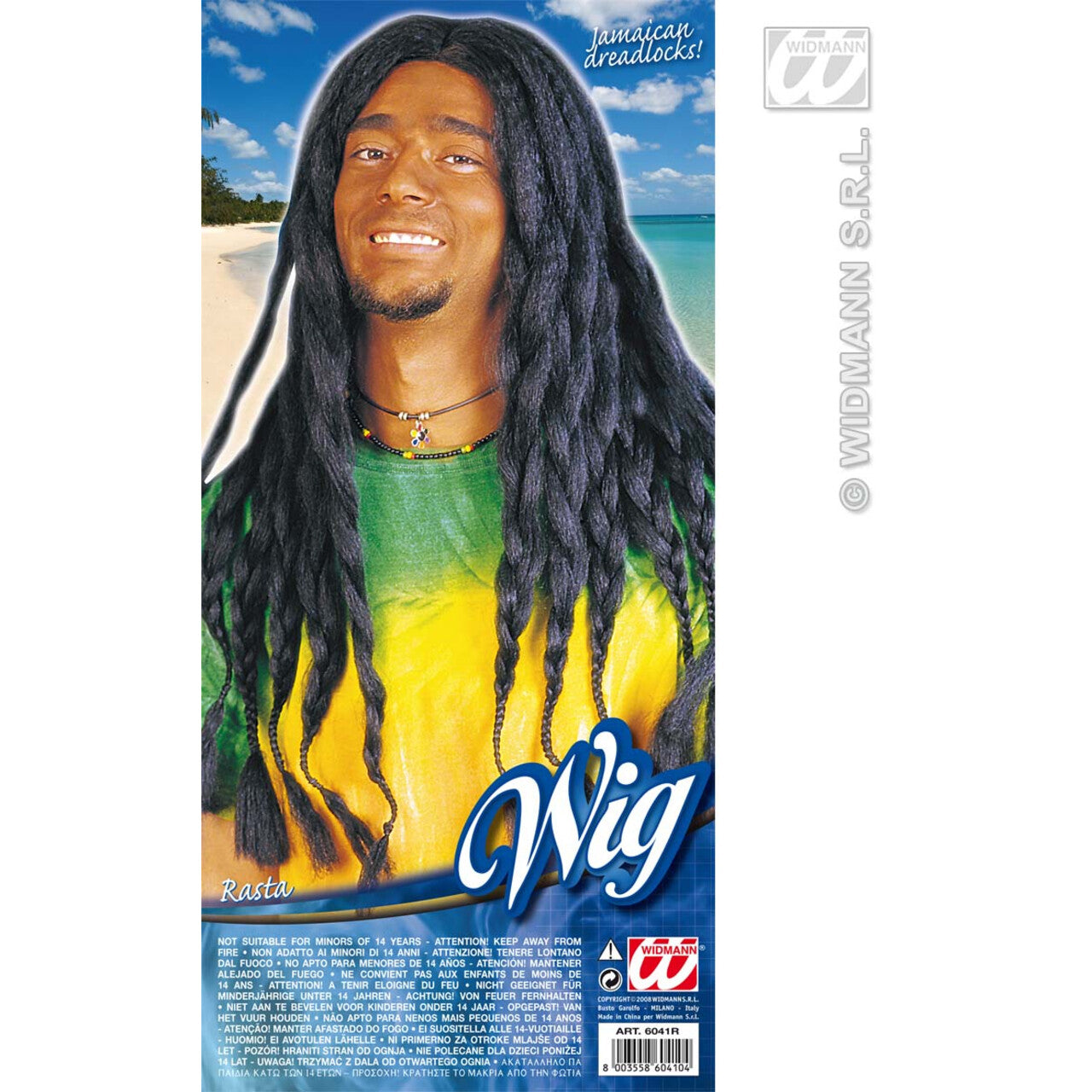 Op deze afbeelding zie je een Accessoires, van het merk Widmann. Pruik, Rasta