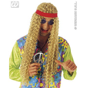 Op deze afbeelding zie je een Accessoires, van het merk Widmann. Hippie Pruik Met Hoofdband