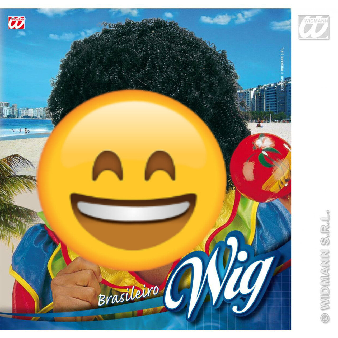 Op deze afbeelding zie je een Accessoires, van het merk Widmann. Pruik, Braziliaan