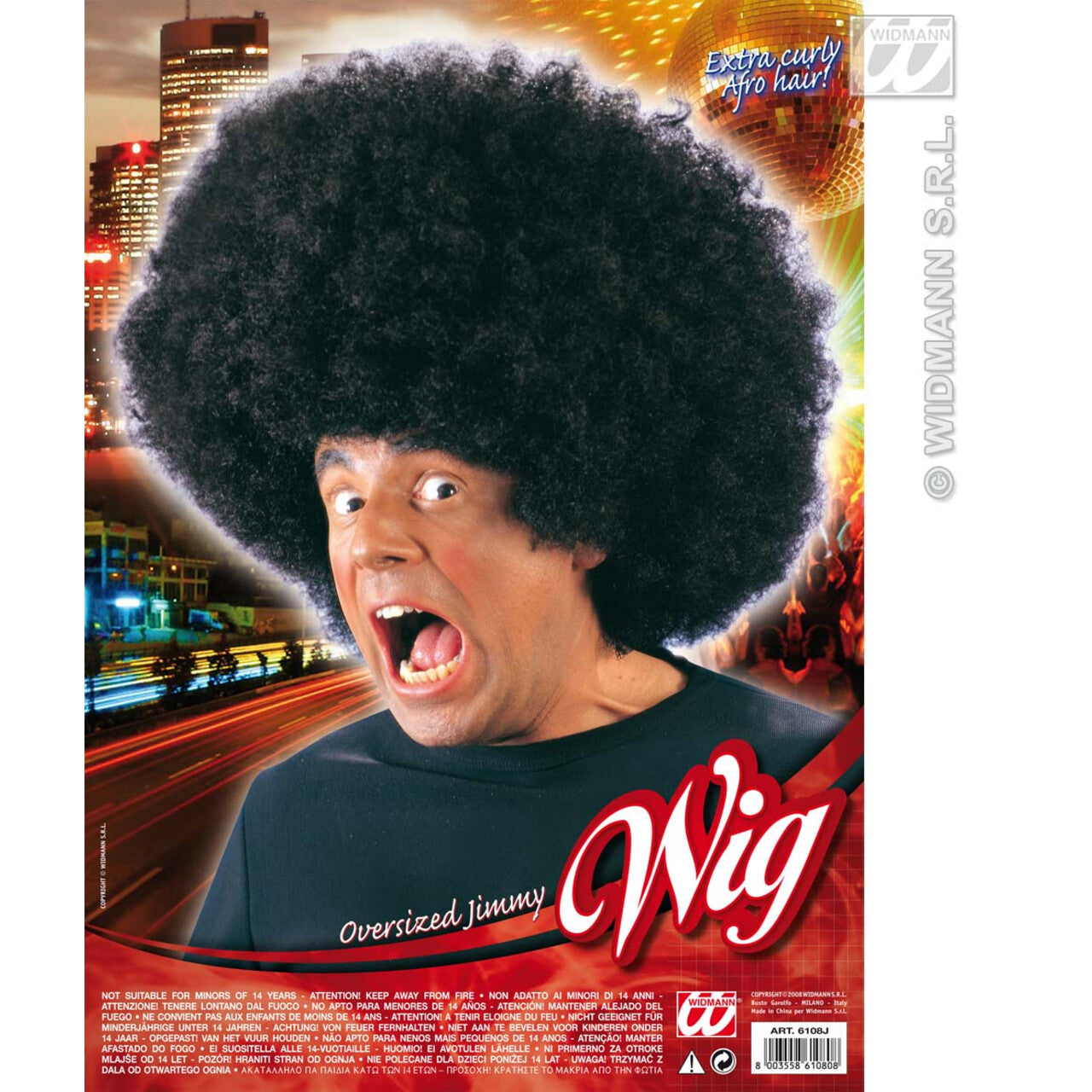 Op deze afbeelding zie je een Accessoires, van het merk Widmann. Pruik, Jimmy Zwart