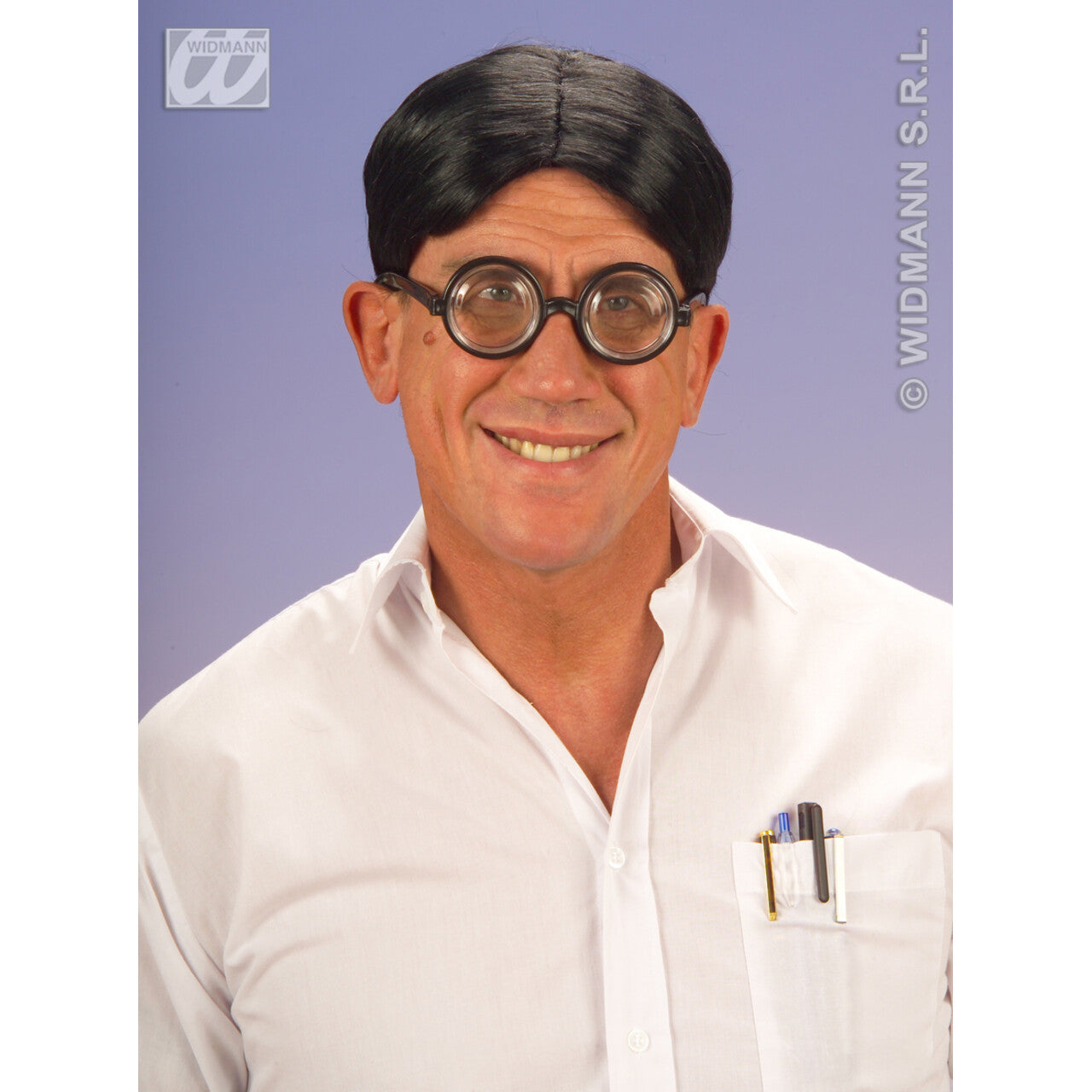 Op deze afbeelding zie je een Accessoires, van het merk Widmann. Pruik, Nerd