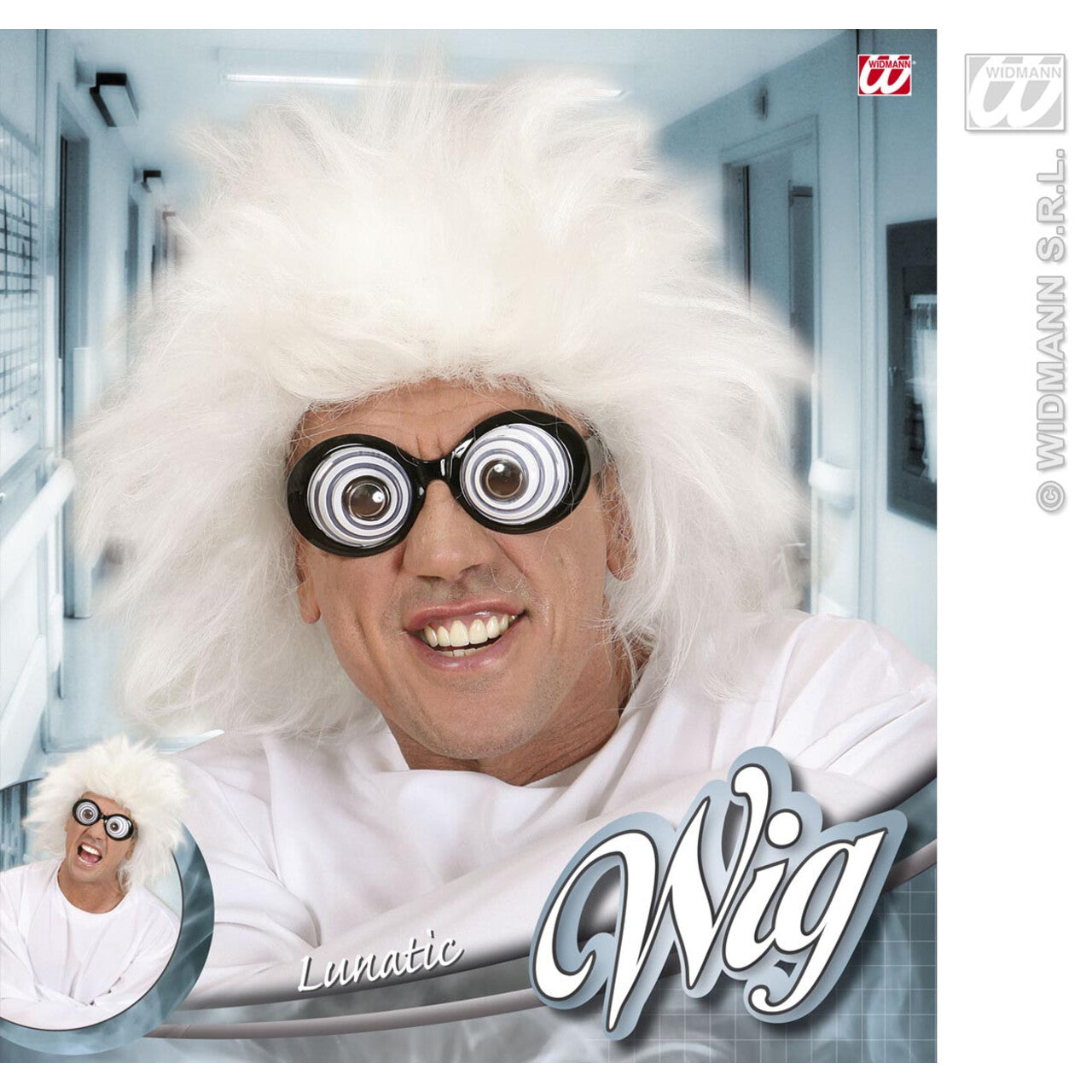 Op deze afbeelding zie je een Accessoires, van het merk Widmann. Pruik Idioot