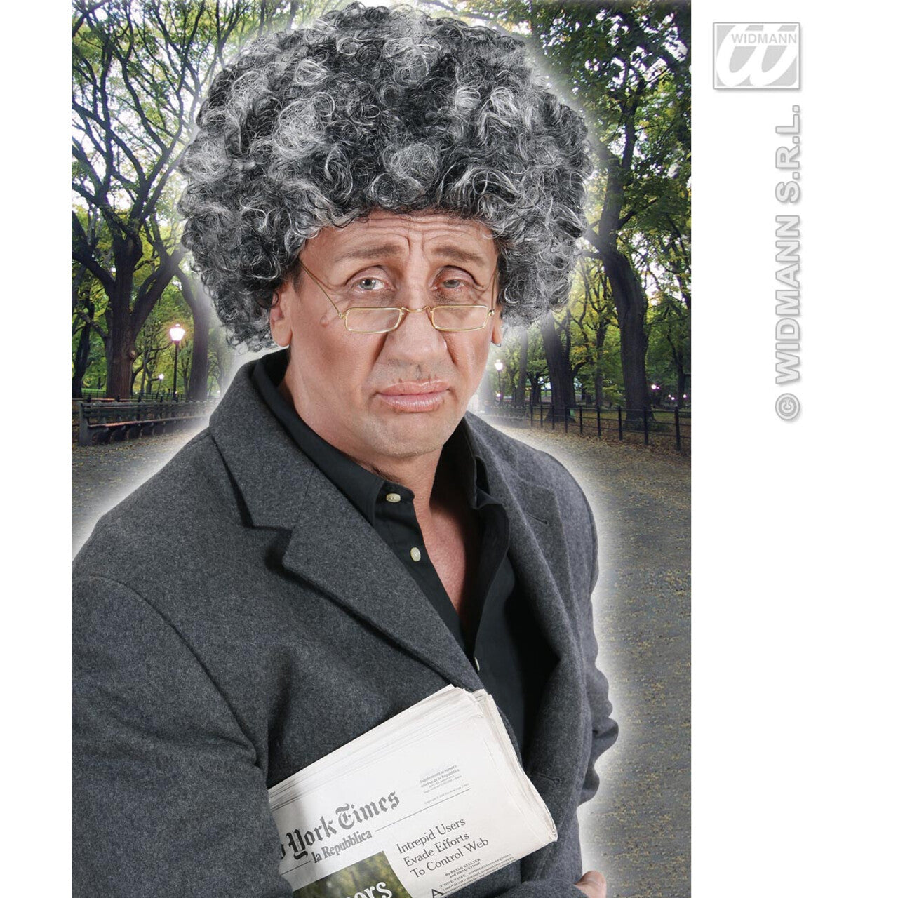 Op deze afbeelding zie je een Accessoires, van het merk Widmann. Pruik, Oude Man