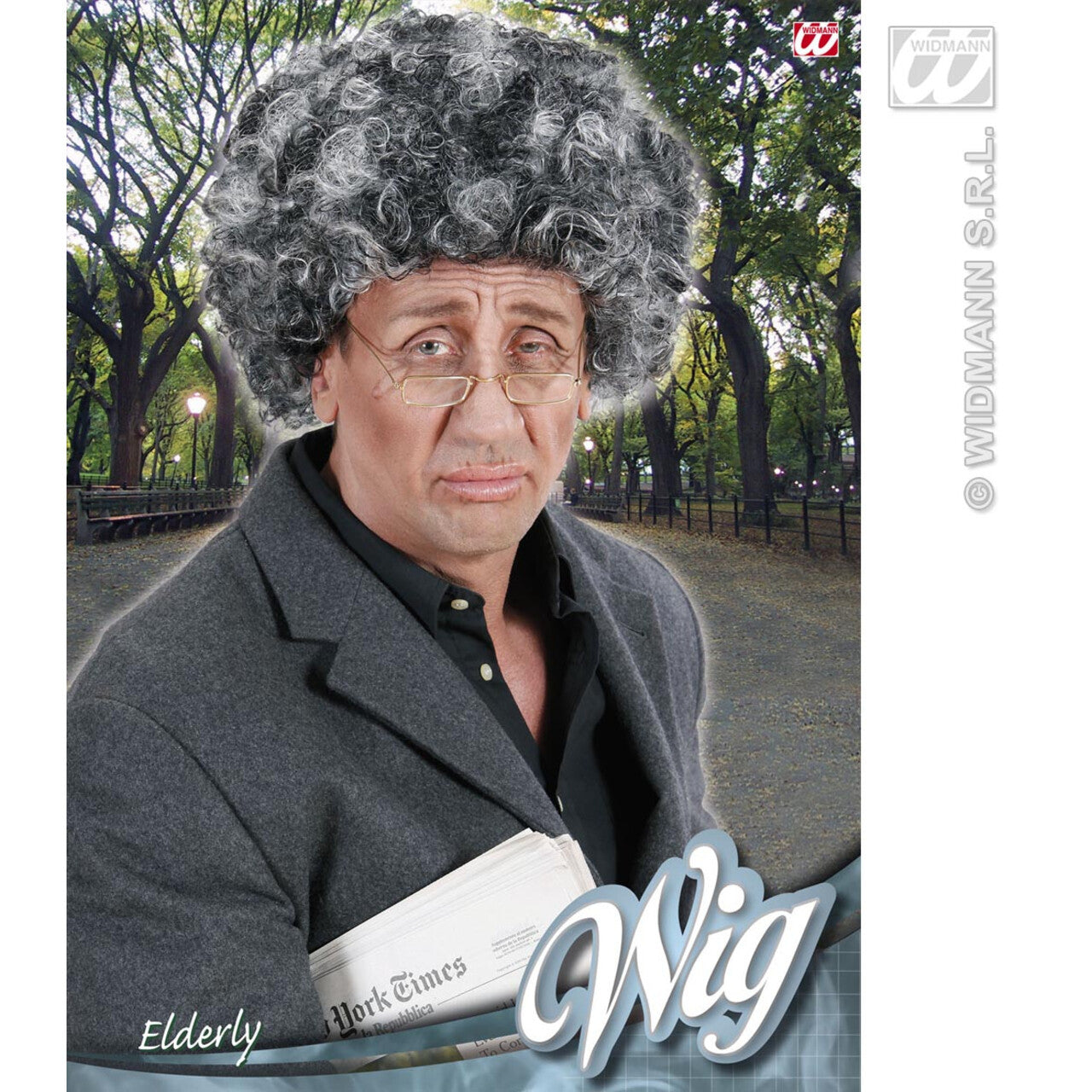 Op deze afbeelding zie je een Accessoires, van het merk Widmann. Pruik, Oude Man