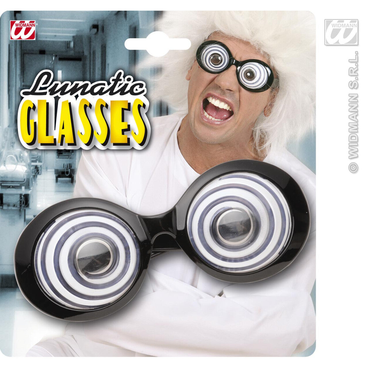 Op deze afbeelding zie je een Accessoires, van het merk Widmann. Bril, Idioot