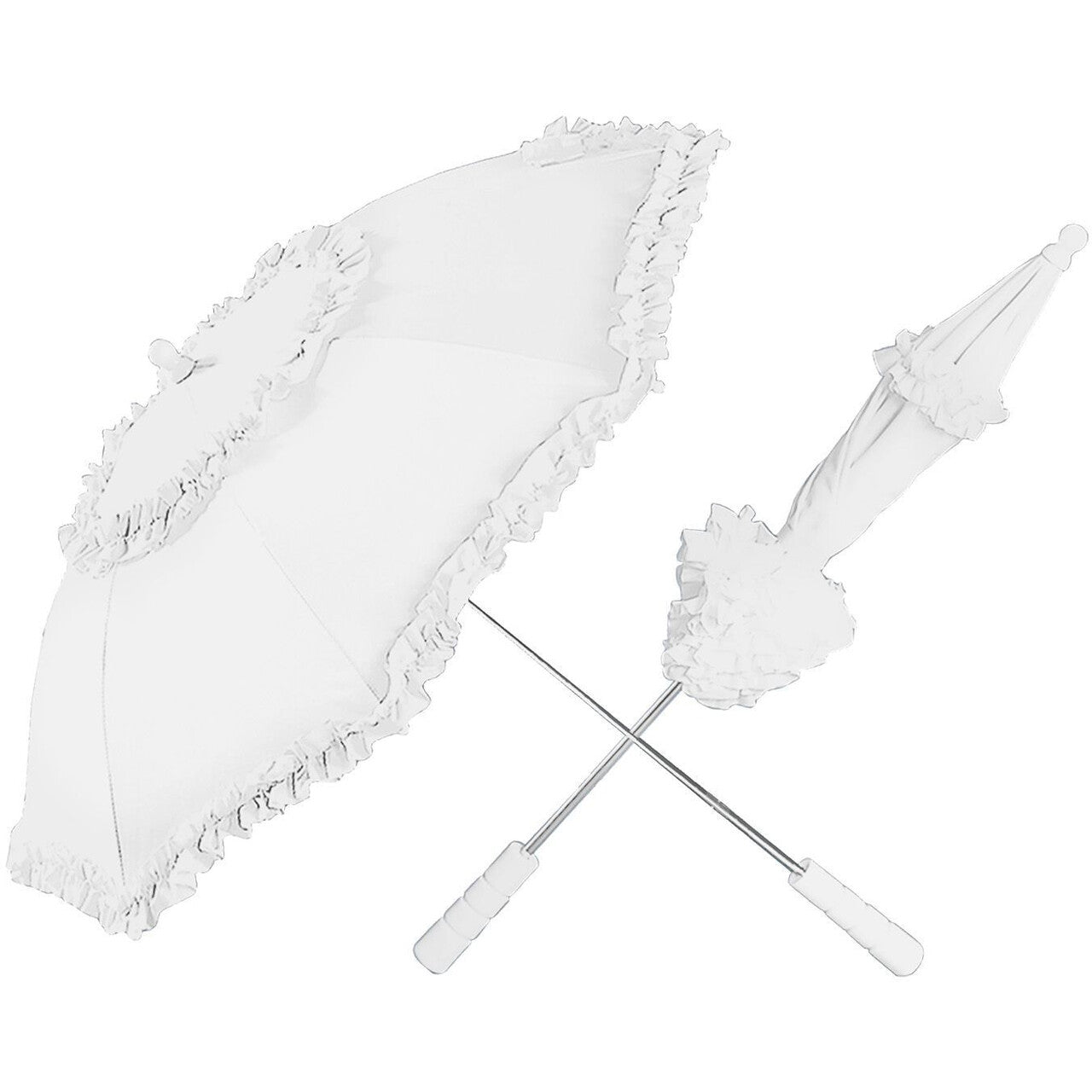 Op deze afbeelding zie je een Accessoires, van het merk Widmann. Paraplu Wit 72 Centimeter