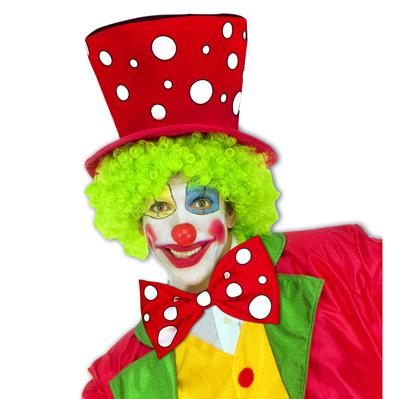 Op deze afbeelding zie je een Accessoires, van het merk Widmann. Stippen Strikje Clown Rood