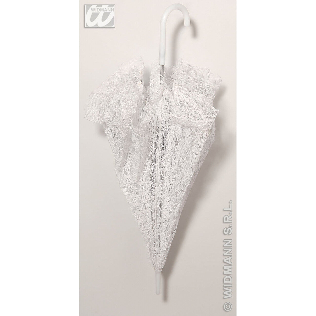 Op deze afbeelding zie je een Accessoires, van het merk Widmann. Kanten Parasol Wit
