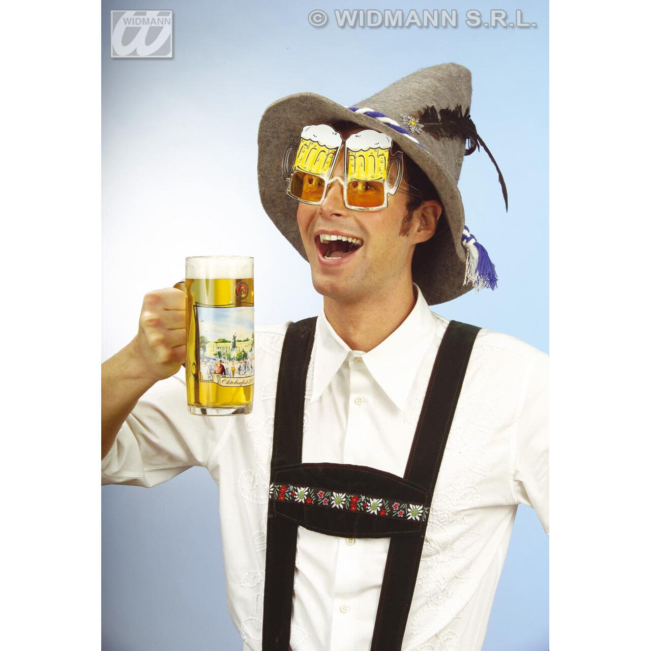 Op deze afbeelding zie je een Accessoires, van het merk Widmann. Bril, Bier