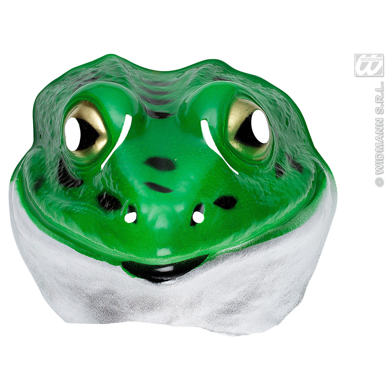 Op deze afbeelding zie je een Accessoires, van het merk Widmann. Plastic Kindermasker Kikker