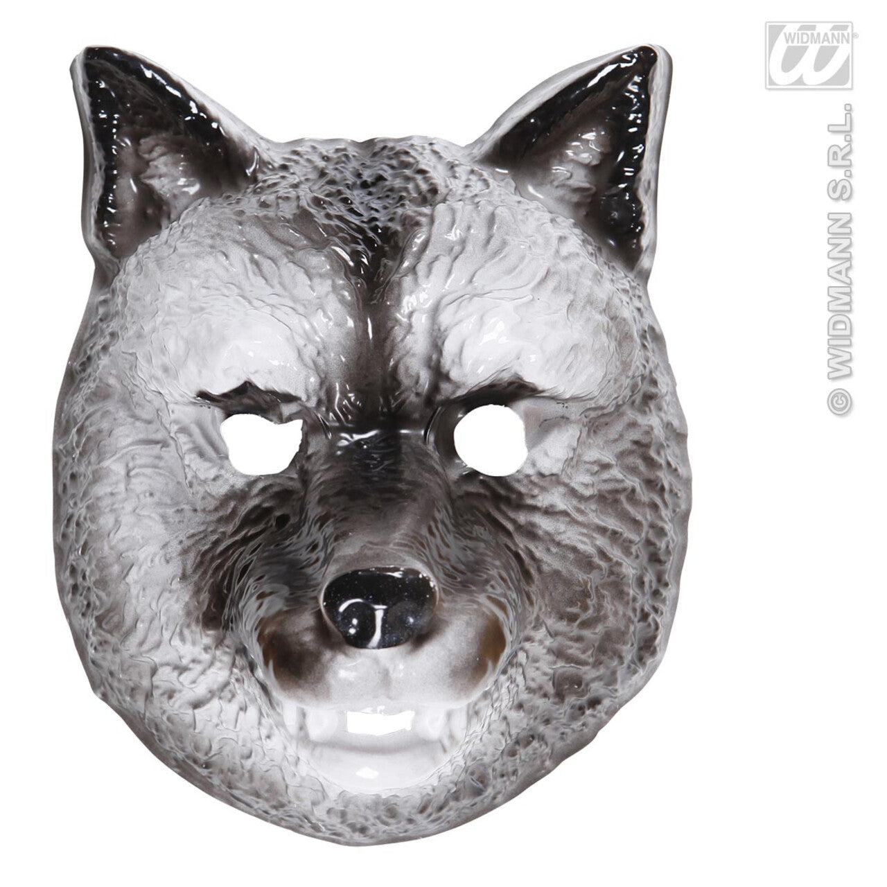Op deze afbeelding zie je een Accessoires, van het merk Widmann. Plastic Kindermasker Wolf
