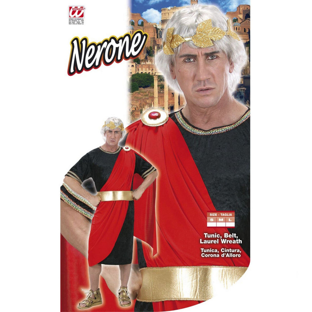 Op deze afbeelding zie je een Kostuums, van het merk Widmann. Stijlvol Nero Kostuum Man