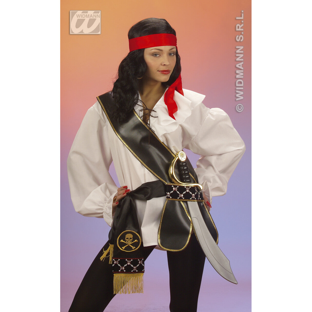 Op deze afbeelding zie je een Accessoires, van het merk Widmann. Tasje Piratenzwaard Lederlook