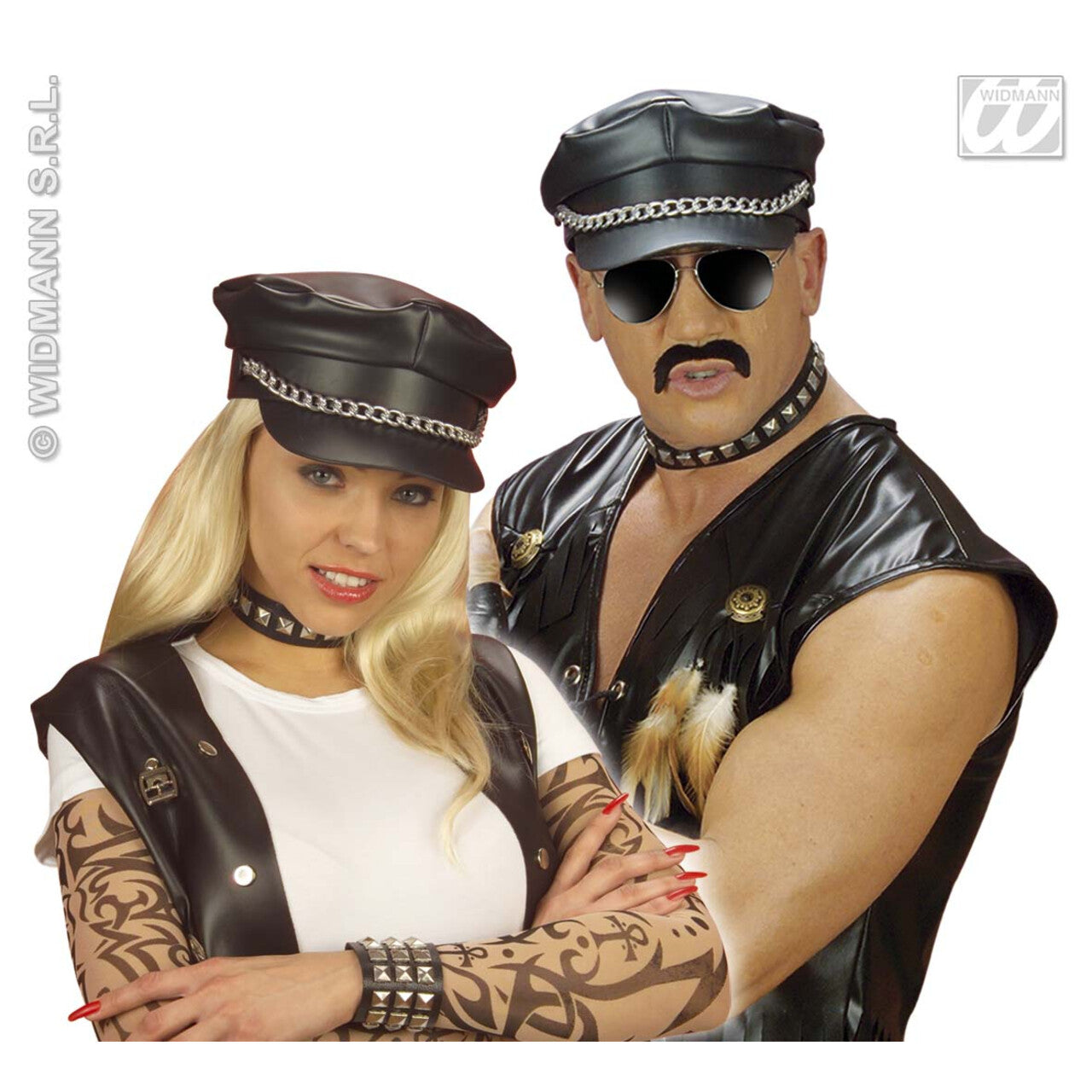 Op deze afbeelding zie je een Accessoires, van het merk Widmann. Choker Met Spijkers