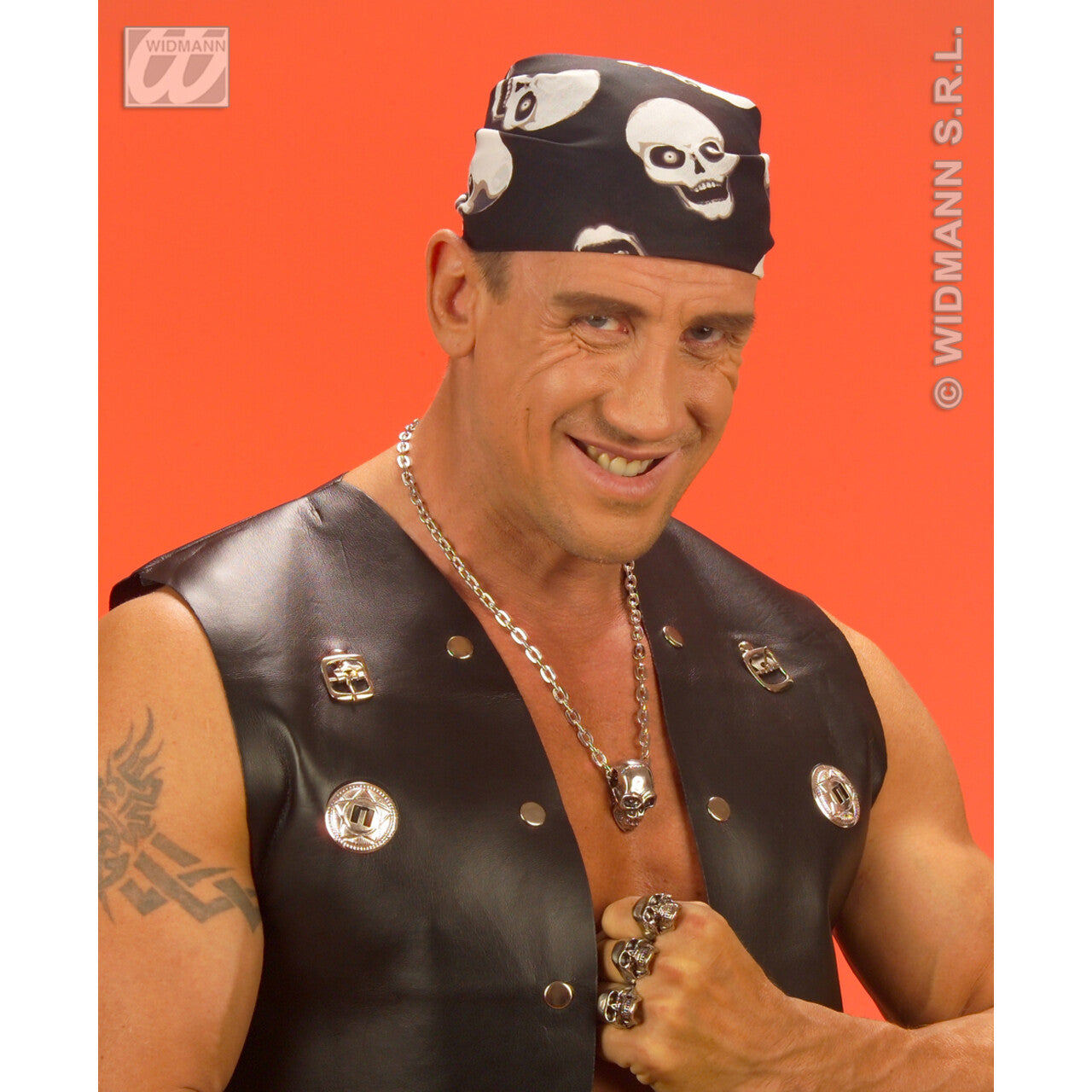 Op deze afbeelding zie je een Accessoires, van het merk Widmann. Ketting Schedel